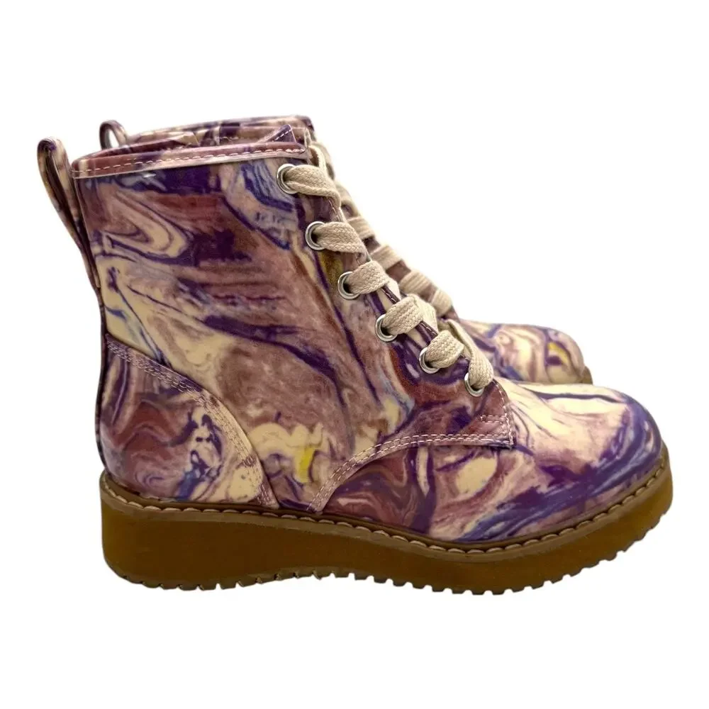 Steve Madden Joliviaa Boots Purple Marble 13